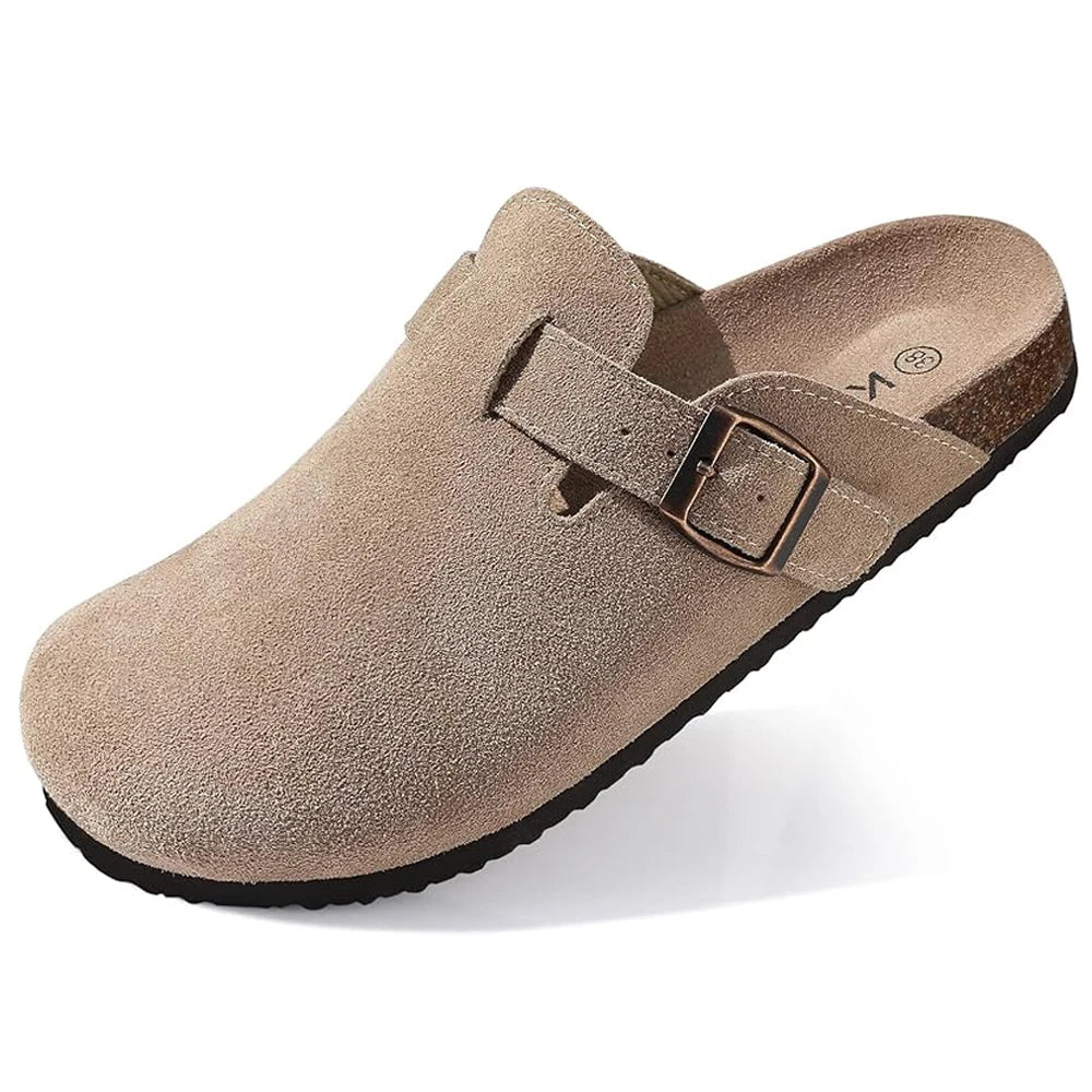 Suede Clogs Mules