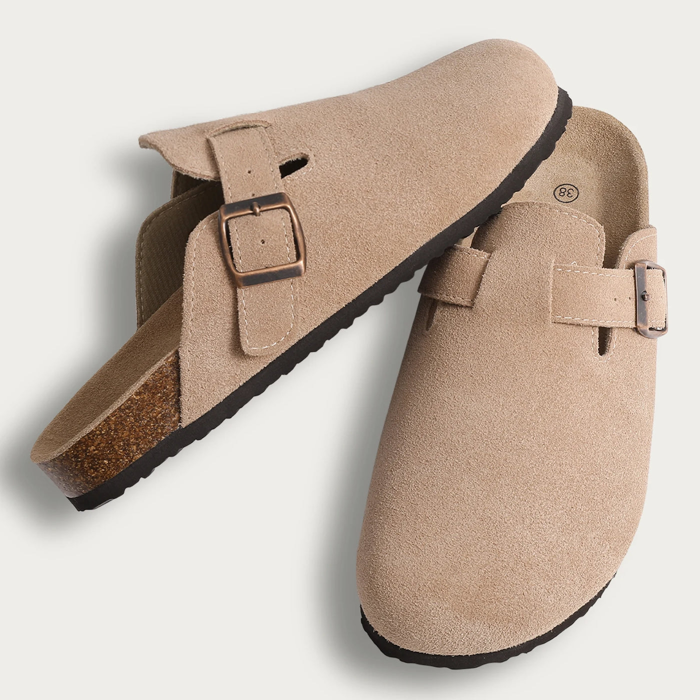 Suede Clogs Mules