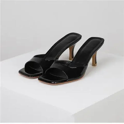 Velina Square-Toe Heels