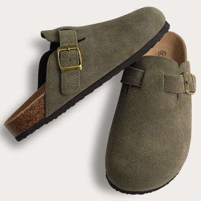 Suede Clogs Mules