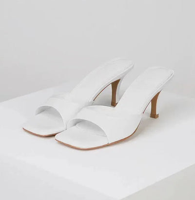 Velina Square-Toe Heels